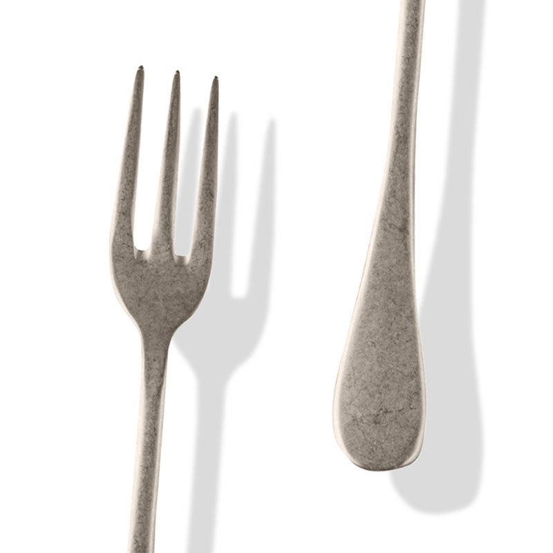 Vintage 3 Piece Stainless Steel (18/10) Wood Stainless Steel Hostess Set, Champagne