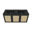 Ensemble de meuble-lavabo mural en chêne avec lavabo à double cuve Classe 48-107130481-107130479