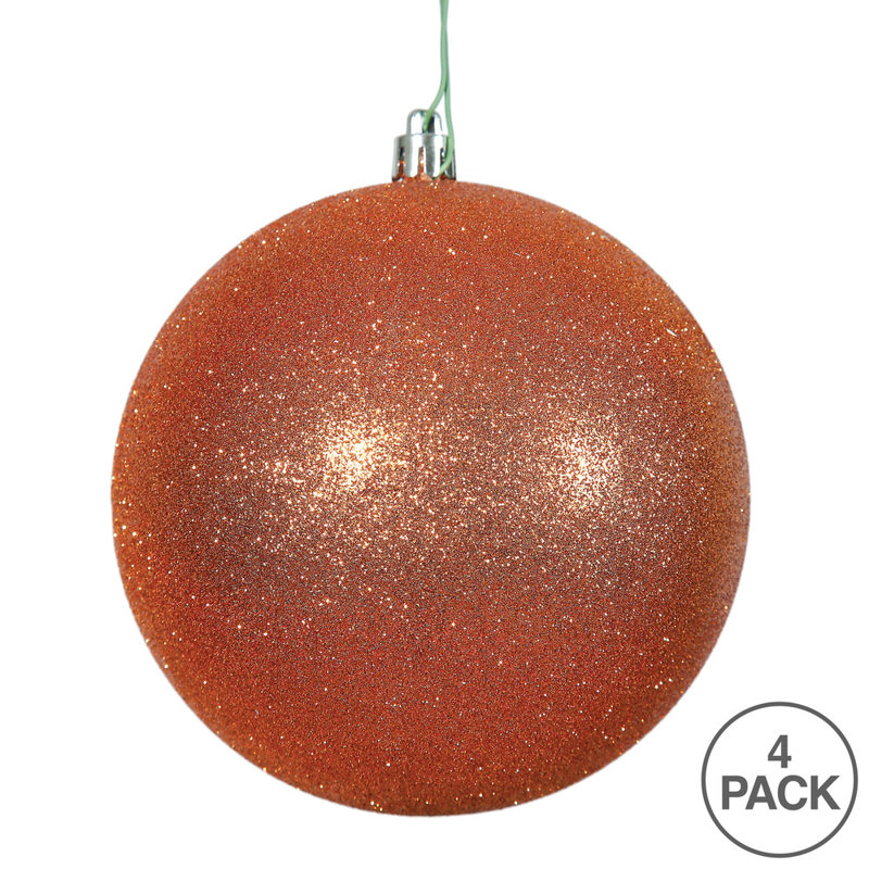Ornement boule des Fêtes, Brûler des paillettes orange