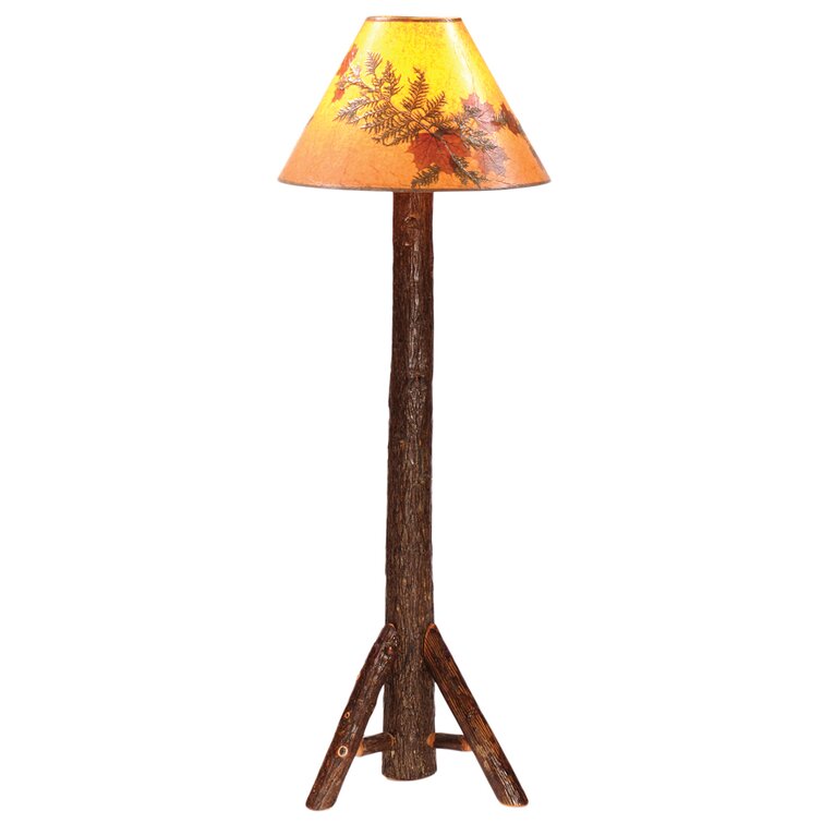 Cleary 54'' Hickory Log Traditional Floor Lamp