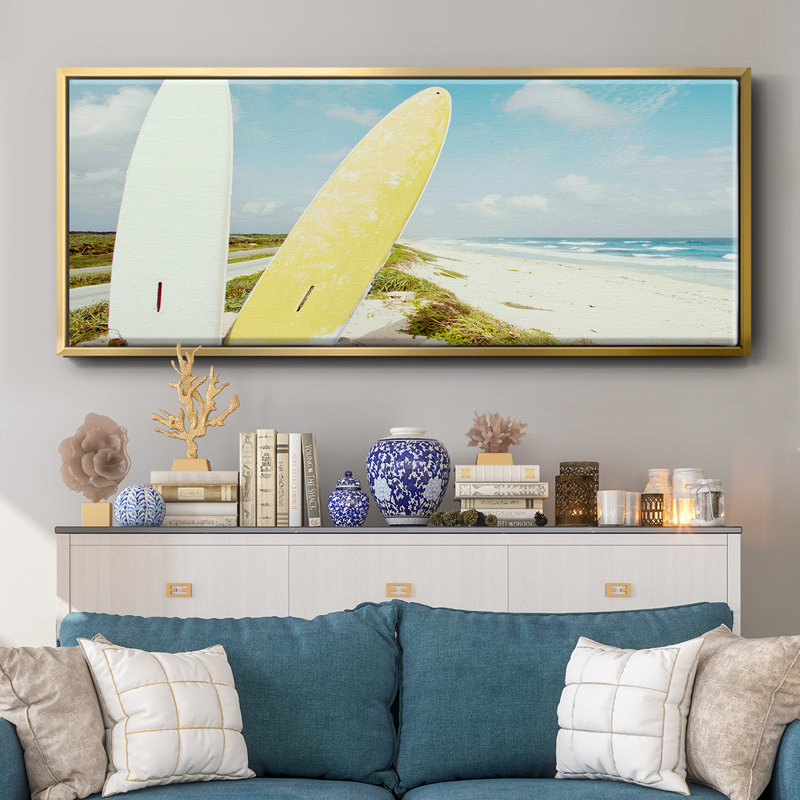 Punta Morena Beach- Framed Canvas, 12" H x 30" W