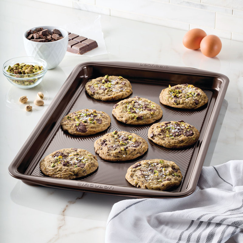 Circulon Bakeware Nonstick Cookie Pan / Cookie Sheet, Gray, 15" H x 10" W