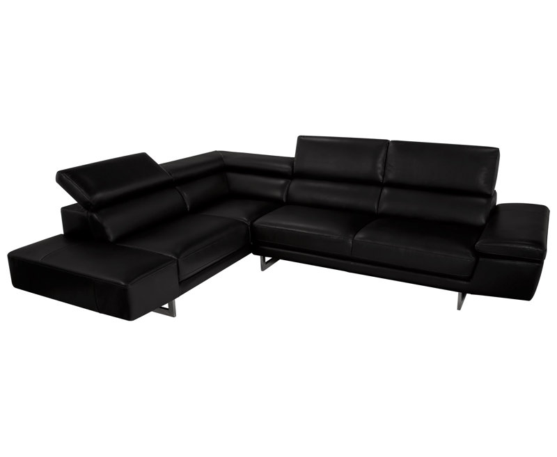 Canapé modulaire réversible Jessie, Face à la gauche, Black