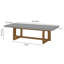 Bureau rectangulaire en bois massif imitation ciment