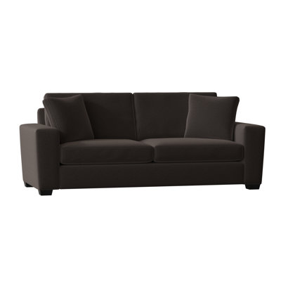 Canapé à accoudoirs carrés avec coussins réversibles 87 po Anastase