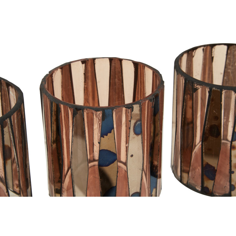 3 Piece Glass Tabletop Tealight Holder Set