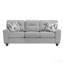 Canapé en chenille durable avec coussins décoratifs et meubles de salon gris contemporain