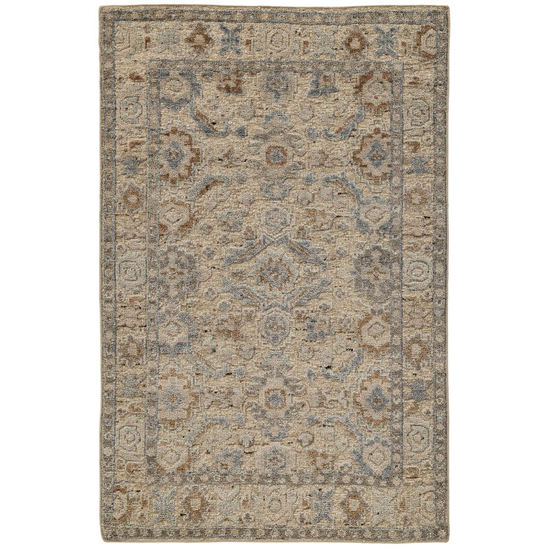Tapis d'intérieur en laine noué à la main Shirin, 3 pi x 5 pi