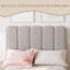 Structure de lit simple, lit plateforme tapissier Boucle avec tête de lit Wave pour filles / enfants, aucun sommier nécessaire-1087857491-1087857488