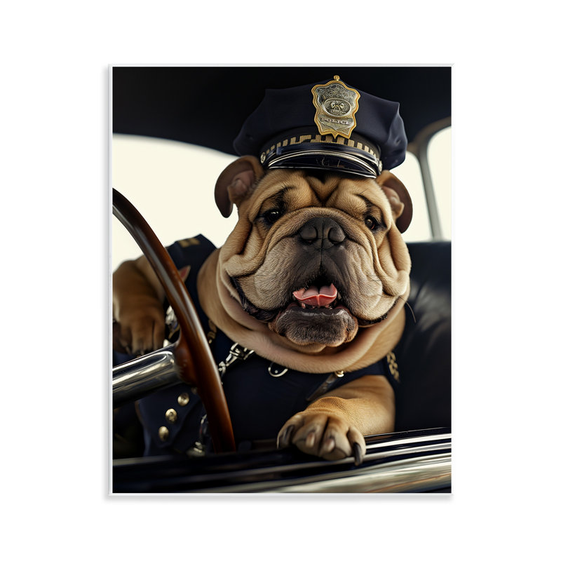 «Police Dog in Car», art mural par Ray Heere