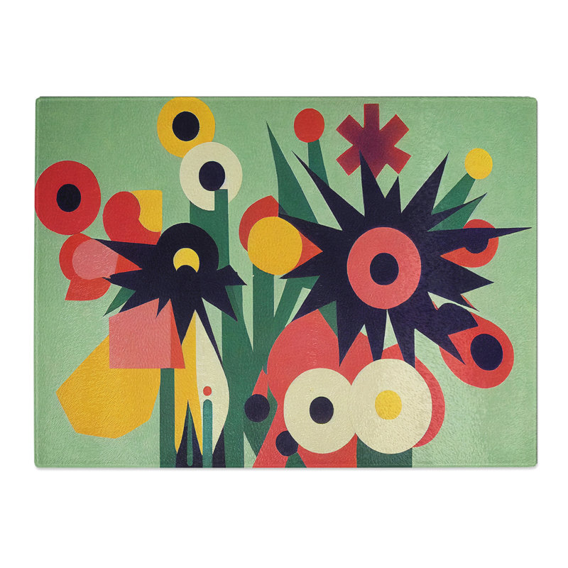 Boundless Abstract Flowers  Glass Chopping Board