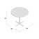 Urban Loft Round Solid Wood Breakroom Table
