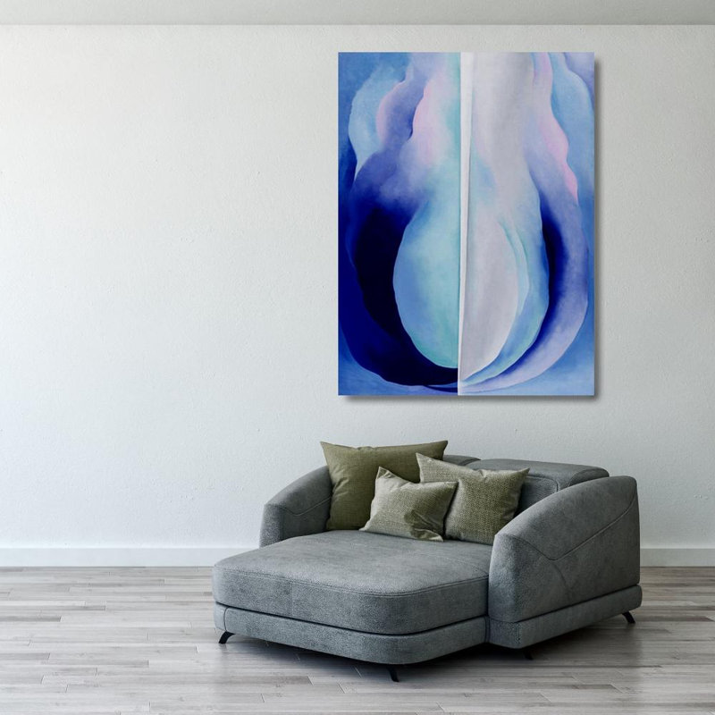 Bleu abstrait MCG-O210, H 38 po x l 28 po