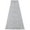 Tapis de couloir oriental blanc 2 pi 8 po x 9 pi 8 po noué à la main, motif angus afghan avec de grandes feuilles, tapis en laine pure