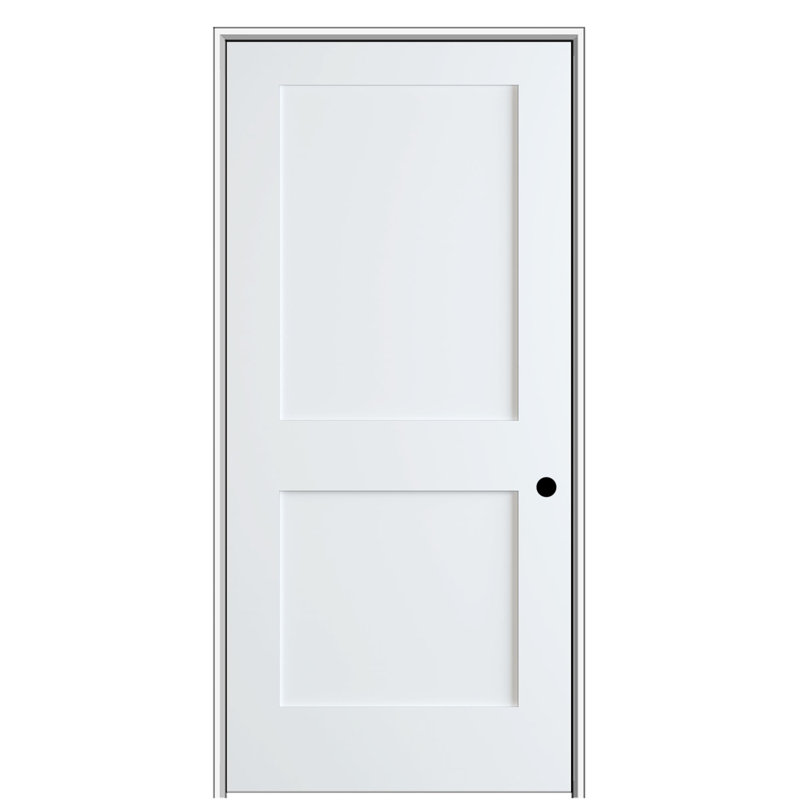 Primed Interior 2-Panel Shaker, 30" x 81.75", Left Hand/Inswing