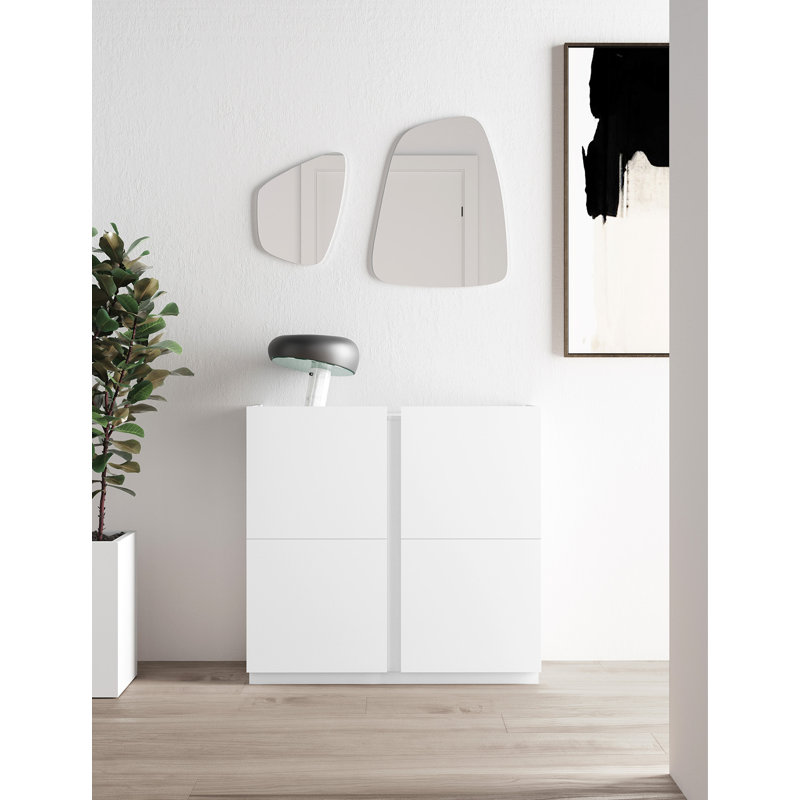 18 Pair Shoe Storage Cabinet, White