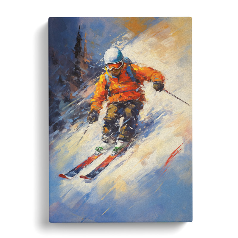 Skiing Impressionism - Print, 60cm H x 40cm W x 3cm D