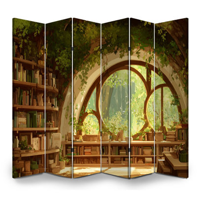 96'' W x 71'' H 6 - Panel Folding Room Divider