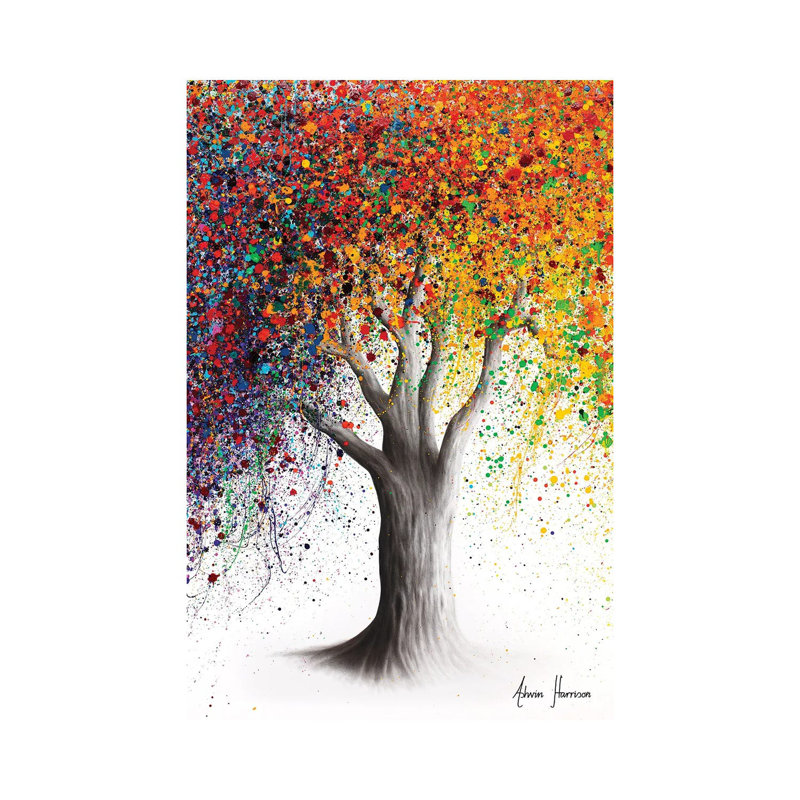 Superb Season Tree 1 Piece Wall Art on Canvas, 20.32 cm H x 30.48 cm W, Wrapped Canvas