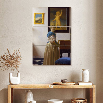 Dame Leisha debout devant un virginal 1670-1672