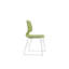 Ensemble de 4 chaises de bureau modernes empilables, vert, en polypropylène, pouvant supporter 180 kg