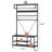 5-in-1 Hall Tree Coat Rack with Bench - Entryway Organizer with Adjustable Shelf, Shoe Storage, Hanging Rod & 9 Hooks - Multi-Functional Stand, Marbled Slabs-1397672151