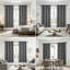 Grey Blackout Eyelet Curtains with Silver Tree Branches 132 x 160 cm (2 Panels)