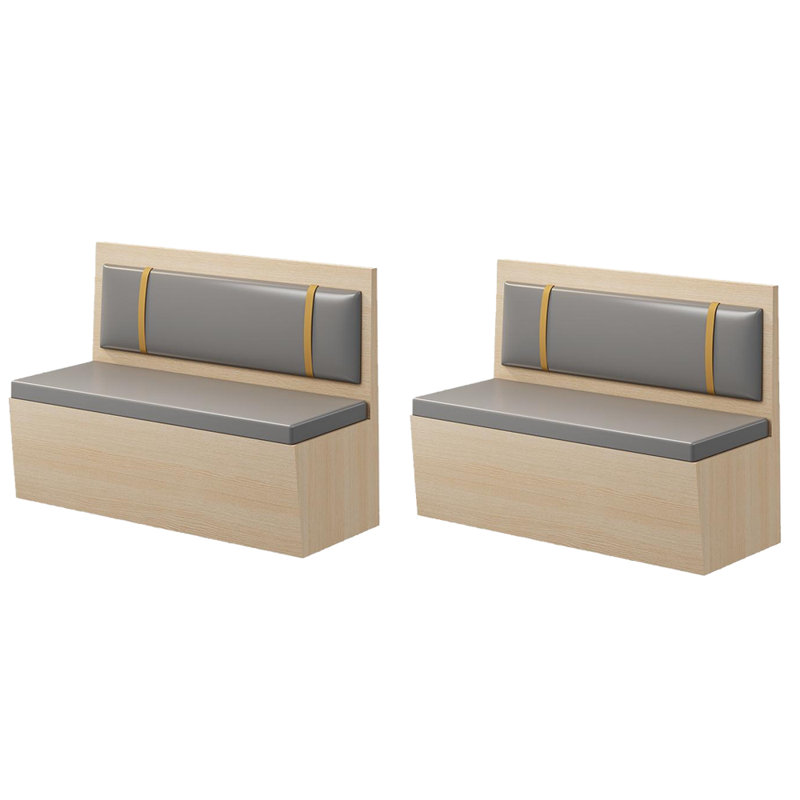 Banc rembourré en similicuir Modern Light Luxury