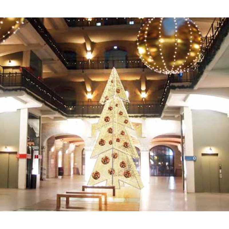 Arbre de Noël géant à DEL de 21 pi avec lumières DEL blanc chaud Waterloo