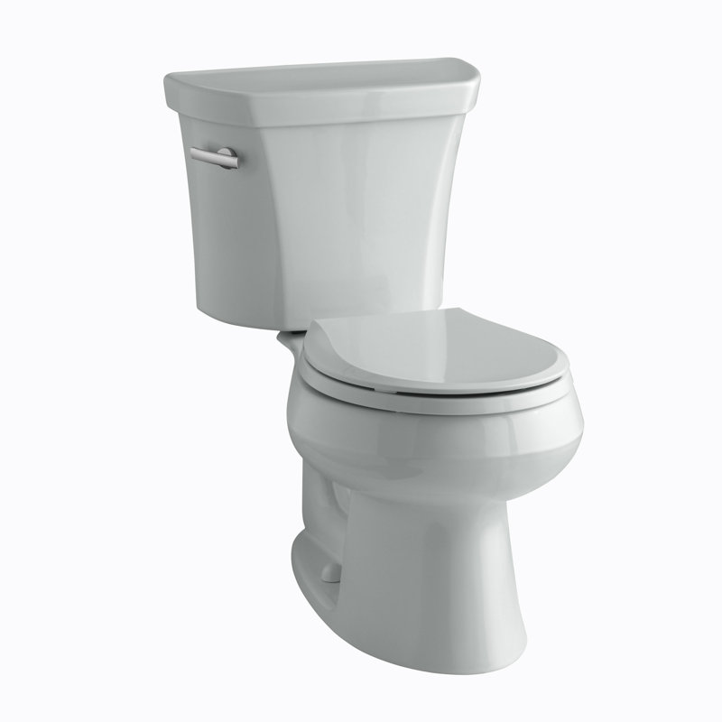 Toilette deux pièces ronde économe en eau 1,28 gallon par chasse Wellworth® (siège non inclus), Gris glacé