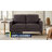 Turner 55.5" Square Arm Faux Leather Loveseat-97673893