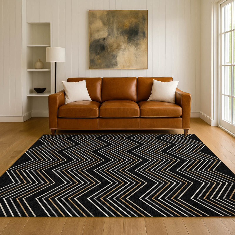 Tapis de qualité supérieure lavable à la machine Mayfield AMF2391, Noir, 10 pi x 14 pi