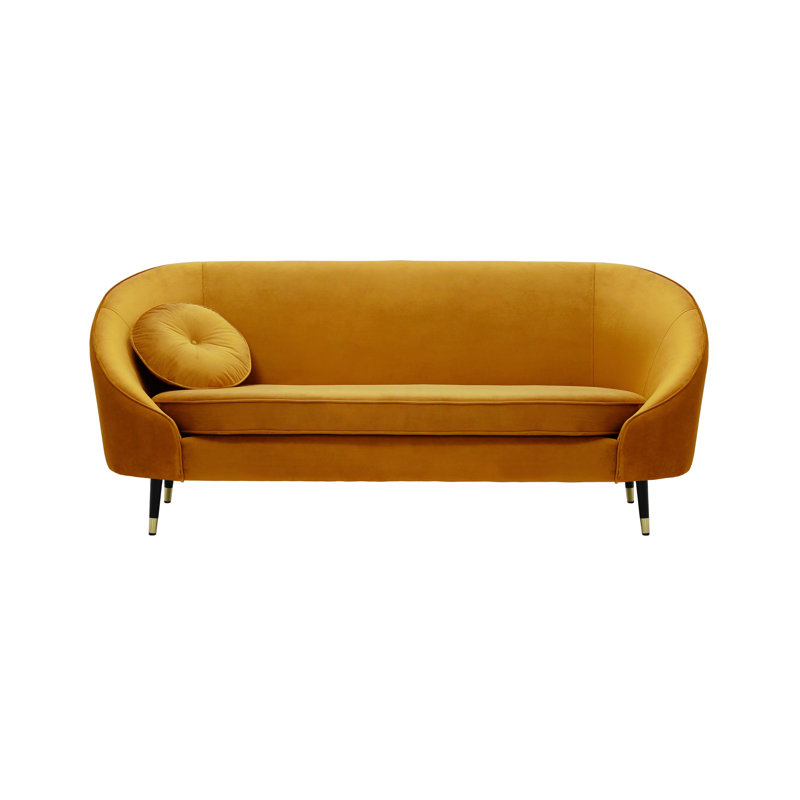 Glencoe Sofa, Mustard Yellow, 86cm H x 242cm W x 95cm D, 3