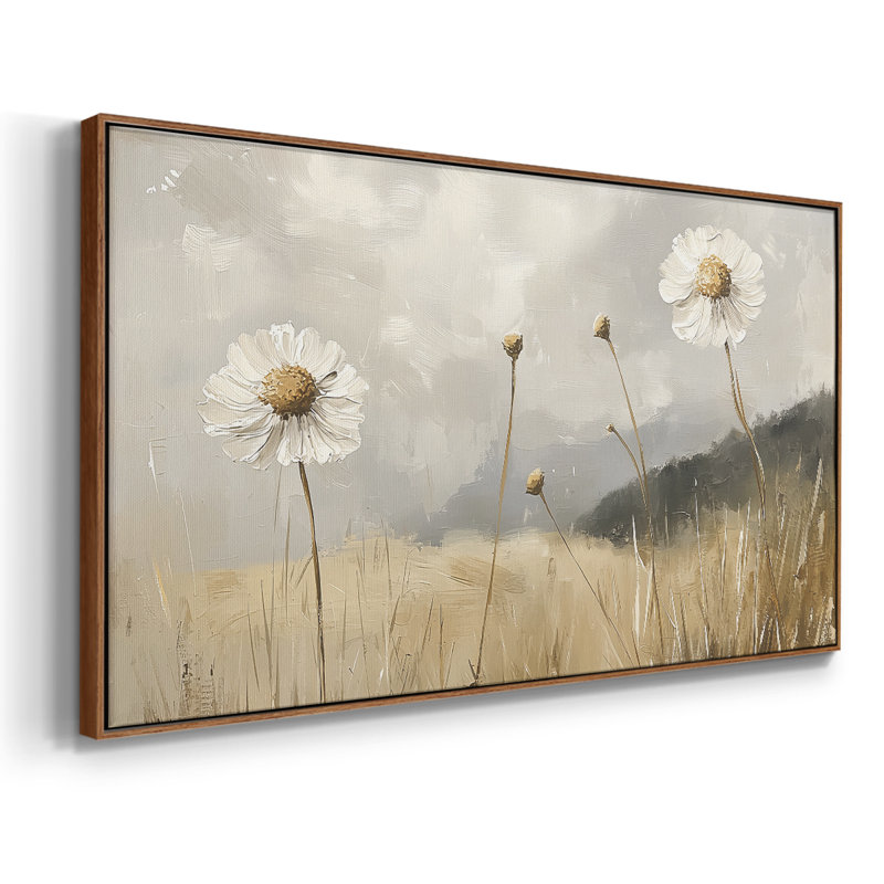 Série paysage - CLIV - Toile tendue avec châssis encadré - Prêt à être accroché, Noyer, H 17 po x l 33 po