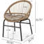 Chaise d'extérieur en osier Papasan