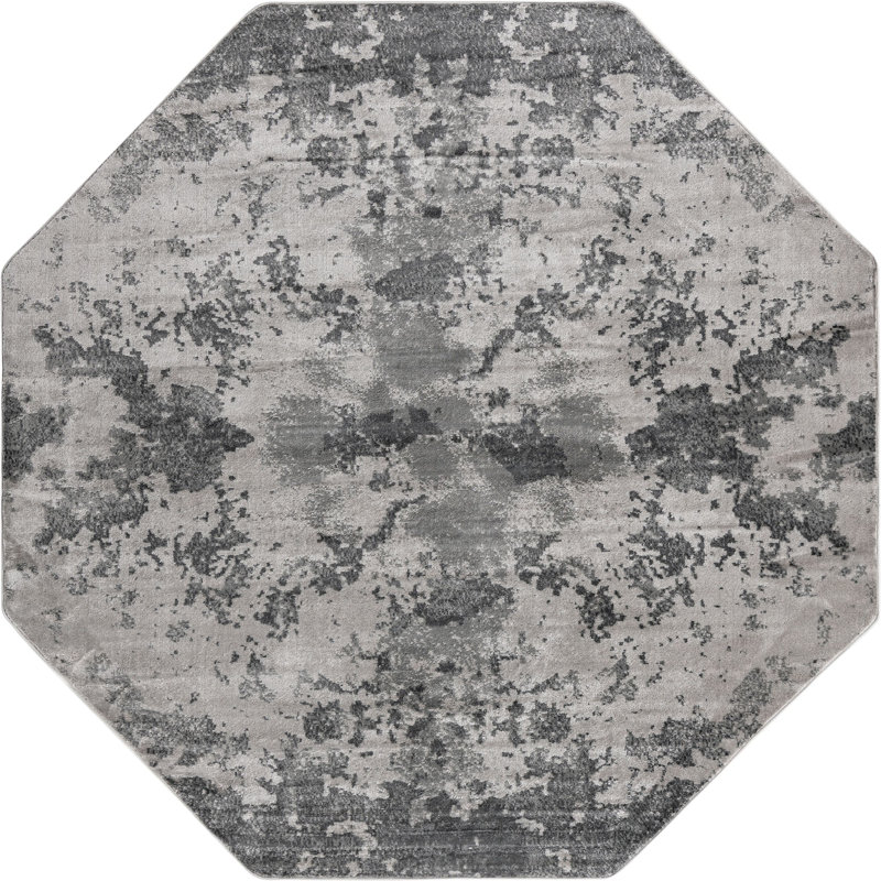 Tapis abstrait en pierre Fusaro, Octogone 7 pi