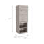 Armoire de salle de bain à 2 tablettes gris clair-79382845