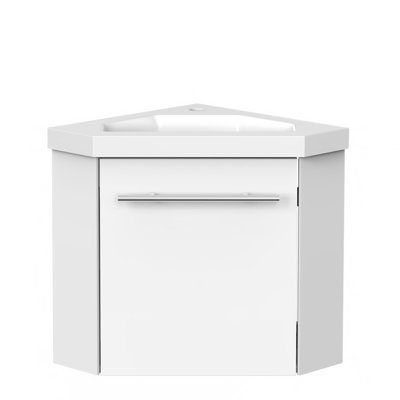 Amra 395 mm Wall Mounted Combined Vanity Unit with Drop In Resin Basin