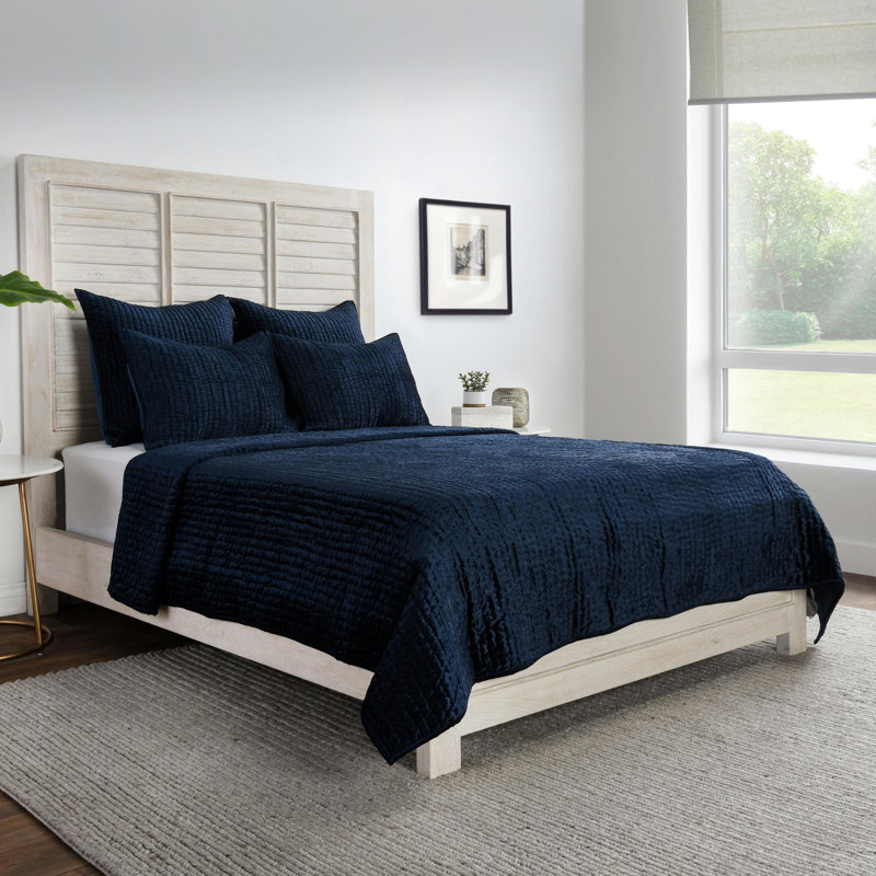 Bari Quilt Set, Stone Blue