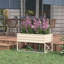 Lit de jardin surélevé avec structure en acier galvanisé, tablette de rangement et doublure de lit, jardinière surélevée avec pieds pour légumes, fleurs, herbes