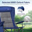 Chaises de camping surdimensionnées 29,52 po à haut dossier avec support de 500 lb, chaise pliante portative avec porte-gobelet, poche latérale, paquet de 2 (bleu)