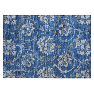 Stefhanie Washable Floral Indoor / Outdoor Rug