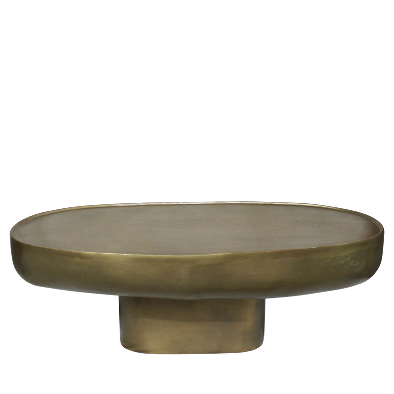 Table basse ovale, laiton