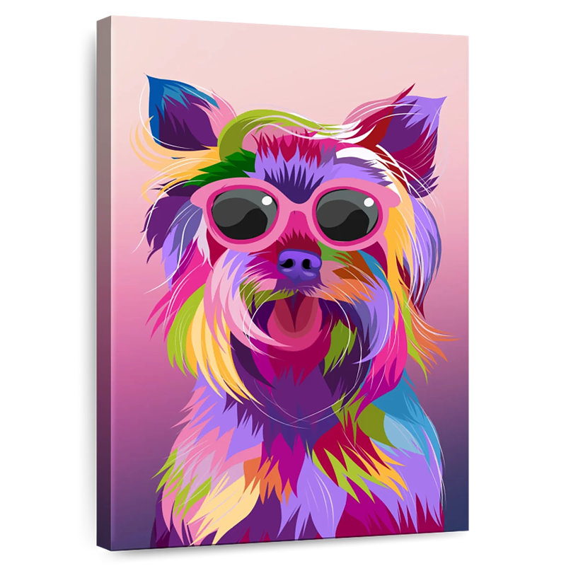 Pop style Yorkie, H 24 po x l 16 po
