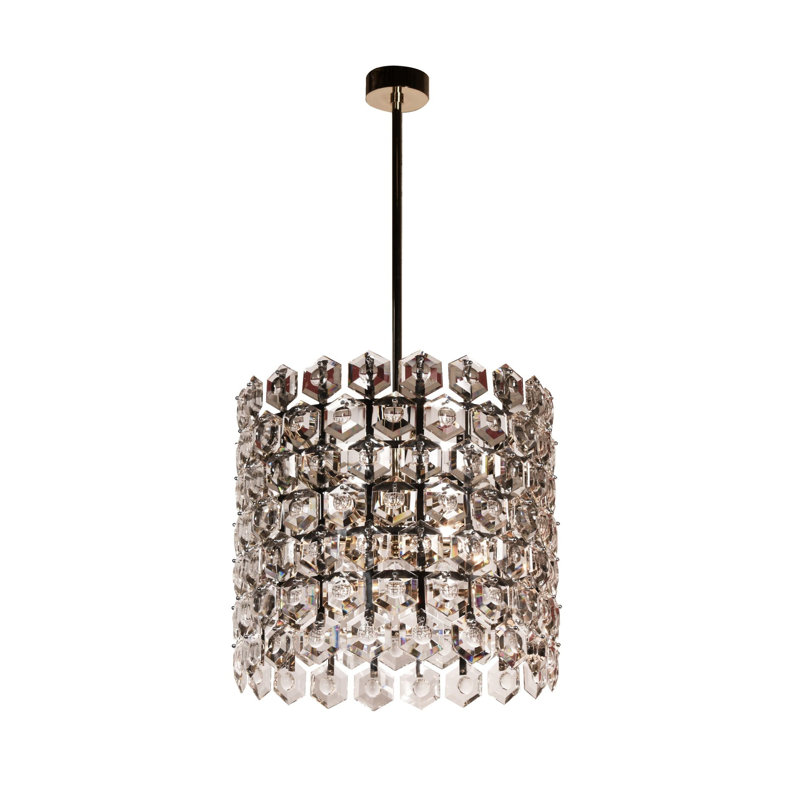 Lustre à 6 lumières Bellaza, Nickel poli, H 22 po x l 24 po x P 24 po