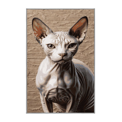 Washable Sphynx Cats Area Rug