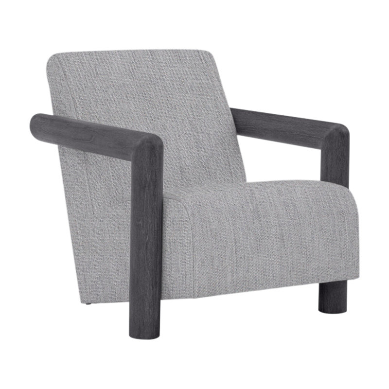 Mara Patio Chair with Cushions, Flint Gray, Canvas Granite Sunbrella® Canvas