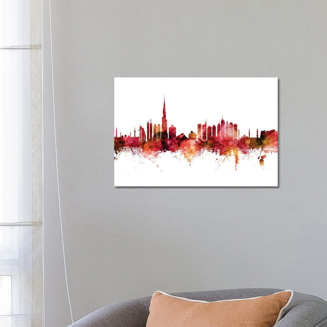 Dubai, UAE Skyline by Michael Tompsett - Wrapped Canvas Gallery-Wrapped Canvas Giclée