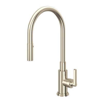 LombardiaÂ® Single-Hole Pulldown Kitchen Faucet With Metal Lever