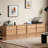 Solid Oak TV Stand with 4 Drawers-756968463